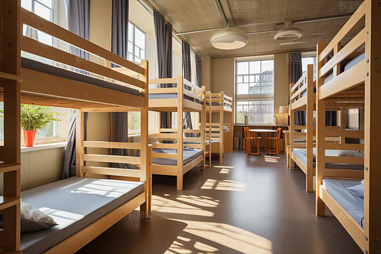 学校宿舍简约住校摄影图
