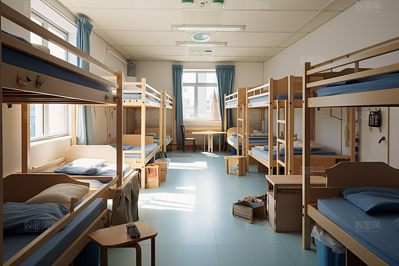 学校宿舍学校生活高中摄影图