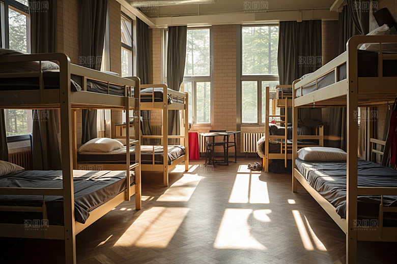 学校宿舍校舍简约摄影图