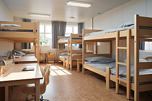 学校宿舍学校生活简约摄影图