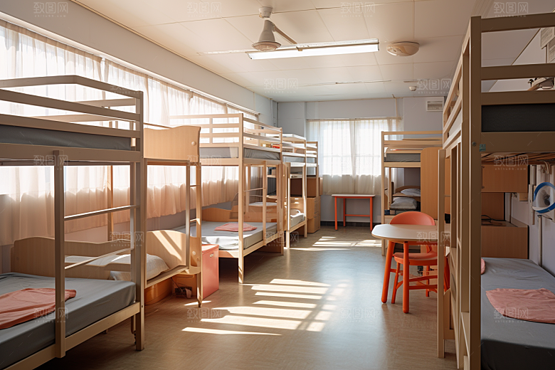 学校宿舍校园简约摄影图