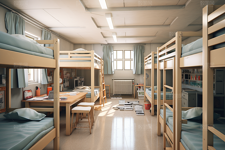 学校宿舍校园高中摄影图