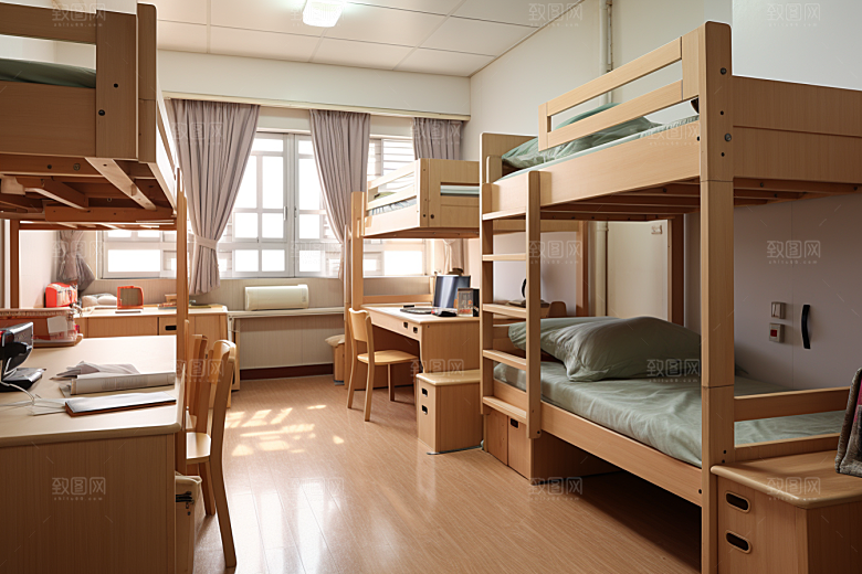 学校宿舍温馨高清摄影图