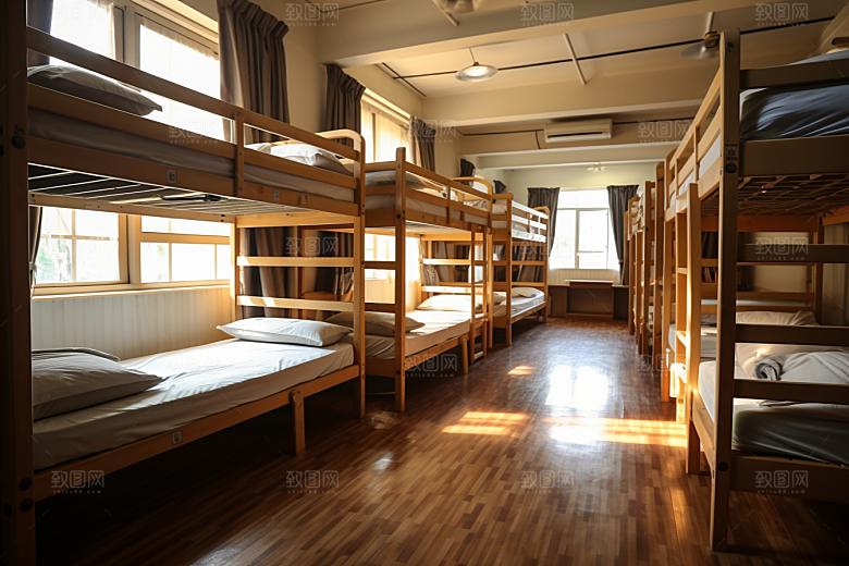 学校宿舍校舍开学季摄影图