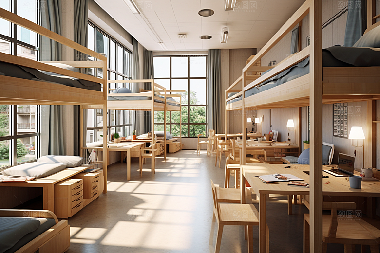 学校宿舍温馨高中摄影图