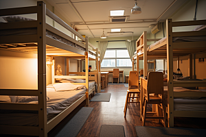 学校宿舍高清上下铺摄影图