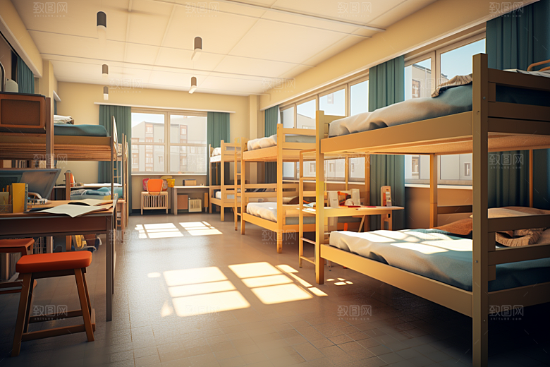 学校宿舍住校简约摄影图