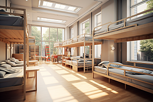 学校宿舍温馨学校生活摄影图