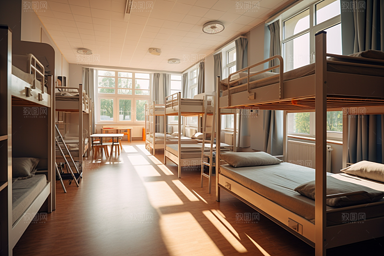 学校宿舍大学温馨摄影图
