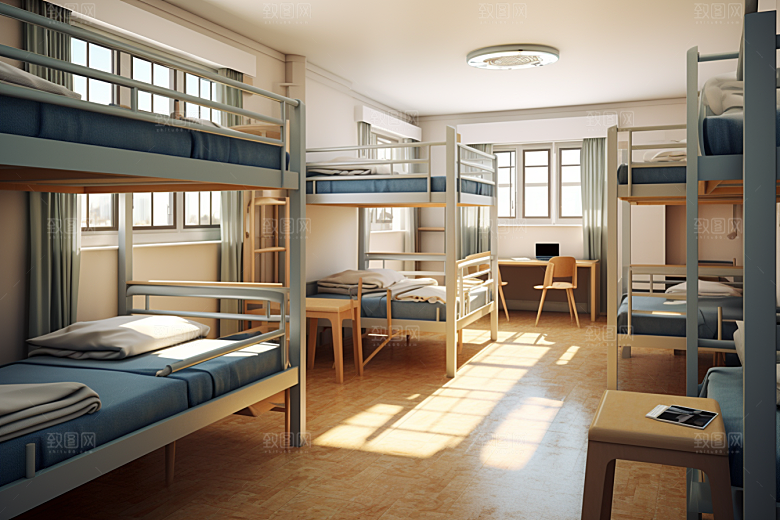 学校宿舍学校生活住校摄影图