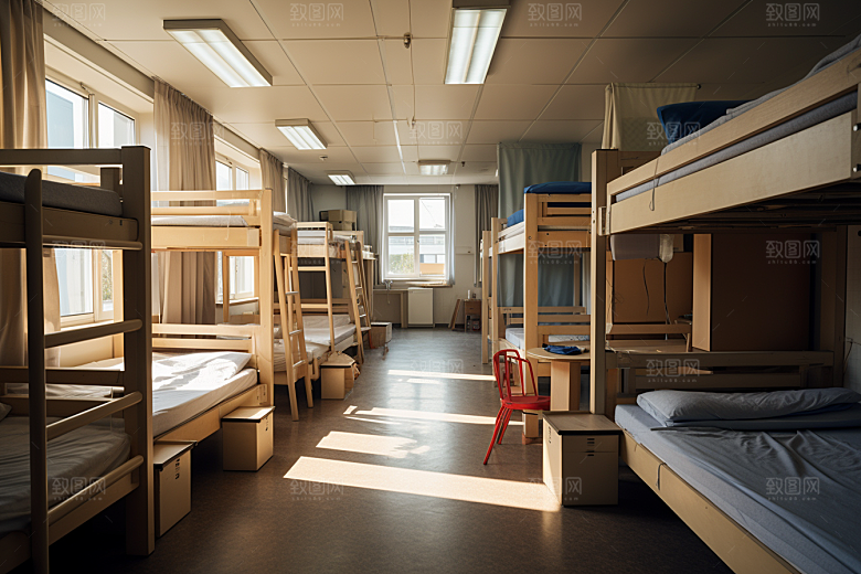 学校宿舍学校生活校舍摄影图