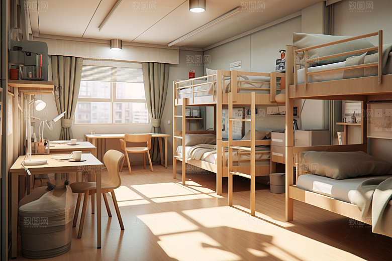学校宿舍住校大学摄影图