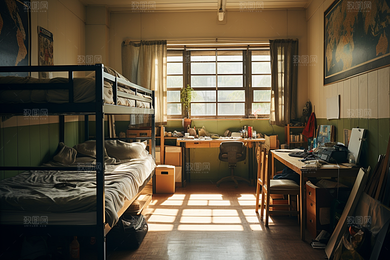 学校宿舍简约高清摄影图