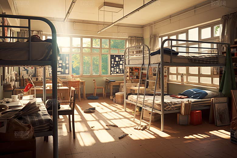 学校宿舍学校生活高中摄影图