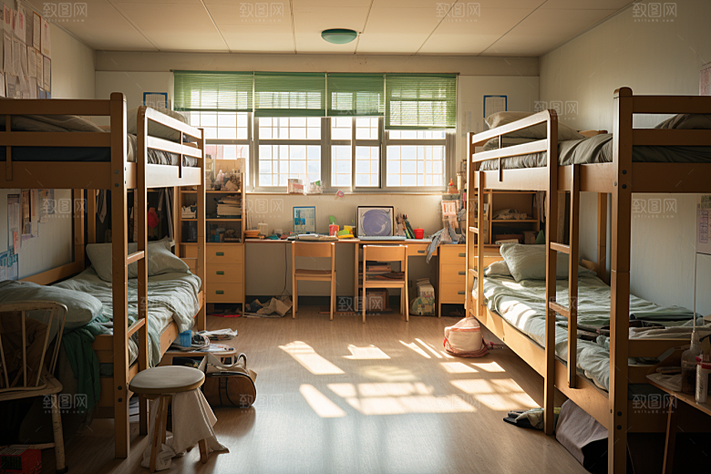 学校宿舍温馨高清摄影图