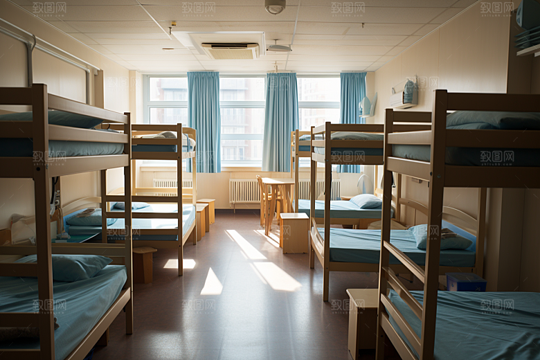 学校宿舍室内开学季摄影图