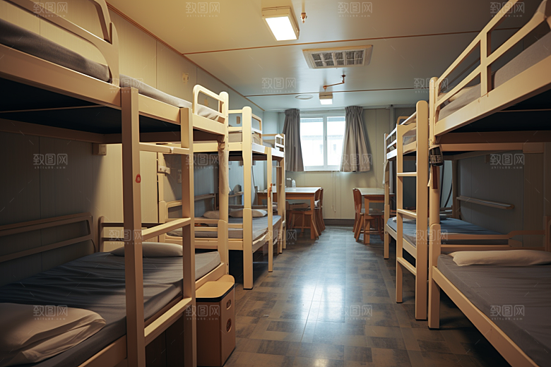学校宿舍大气校舍摄影图