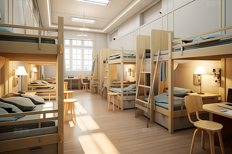学校宿舍校园学校生活摄影图