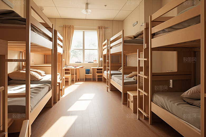 学校宿舍开学季住校摄影图