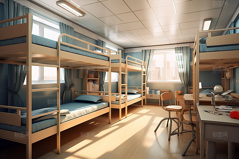 学校宿舍大学学校生活摄影图