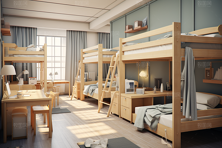 学校宿舍校舍住校摄影图