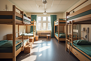 学校宿舍简约住校摄影图