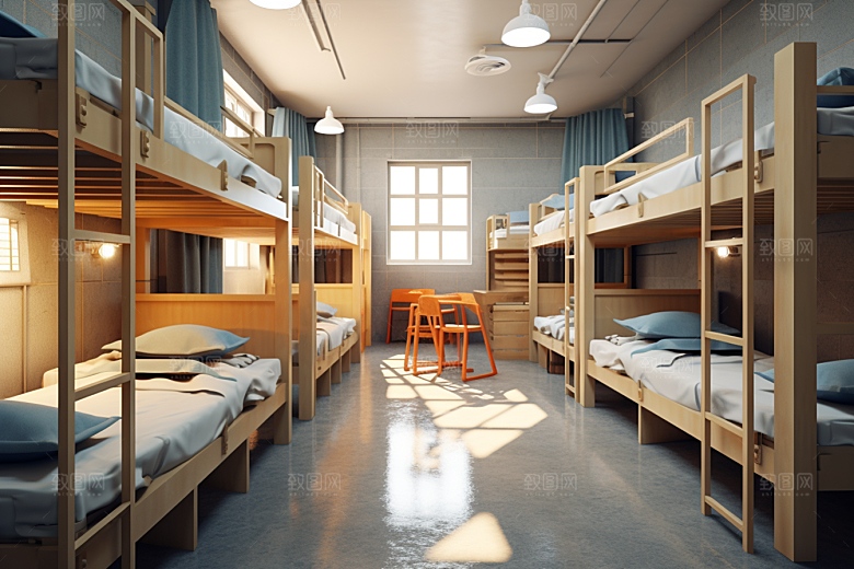 学校宿舍简约高清摄影图