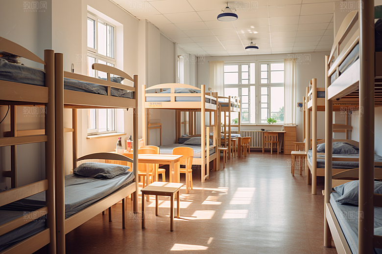 学校宿舍大气温馨摄影图