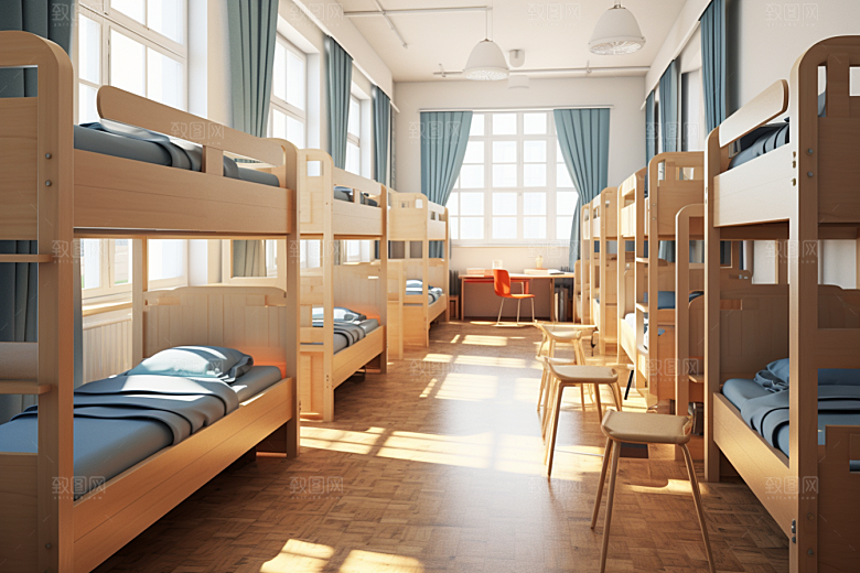 学校宿舍室内开学季摄影图