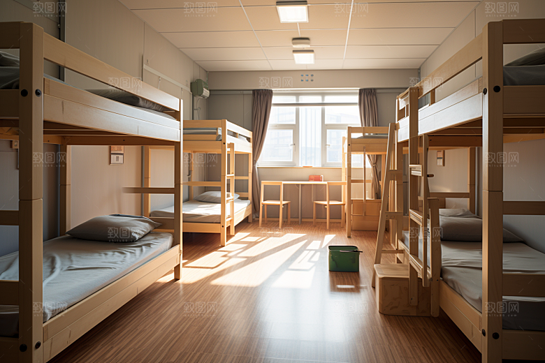 学校宿舍温馨高清摄影图