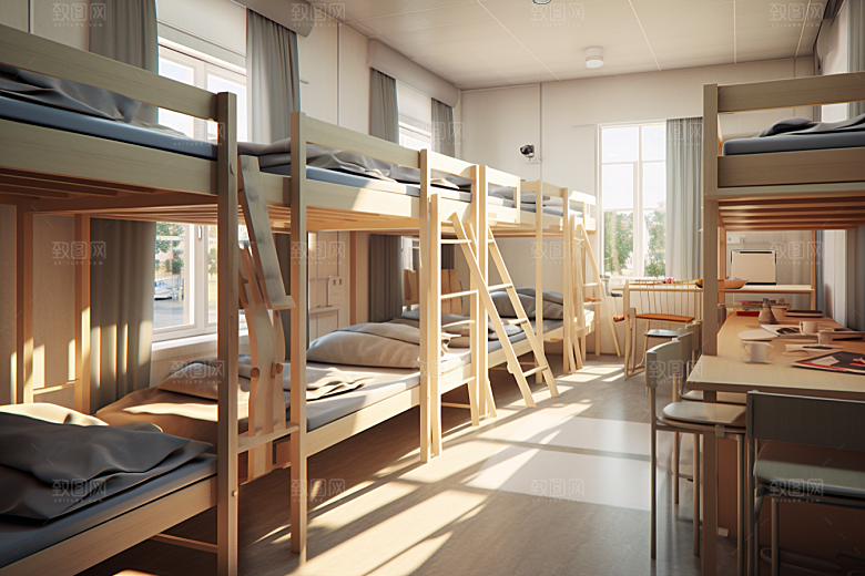 学校宿舍温馨住校摄影图