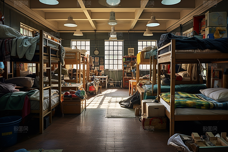 学校宿舍大学温馨摄影图
