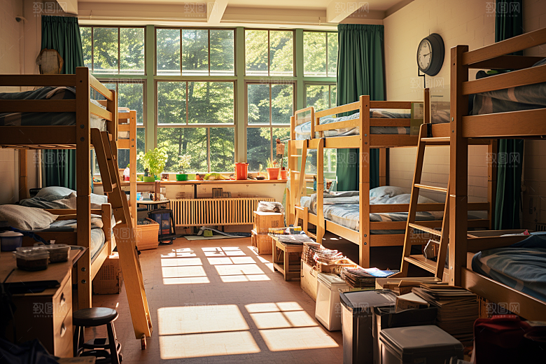 学校宿舍住校大气摄影图