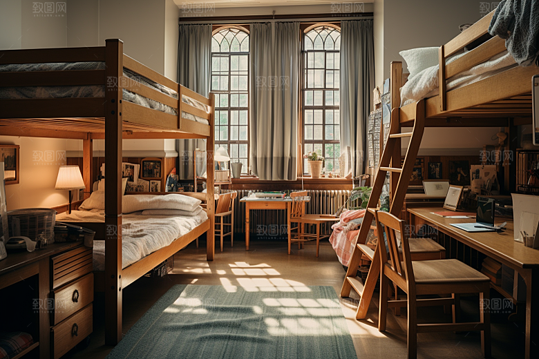 学校宿舍住校简约摄影图