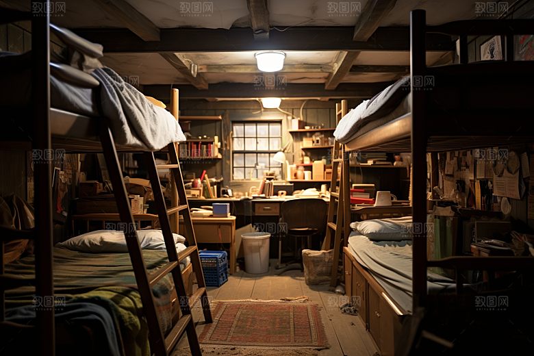 学校宿舍高中住校摄影图