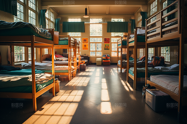 学校宿舍高中校园摄影图
