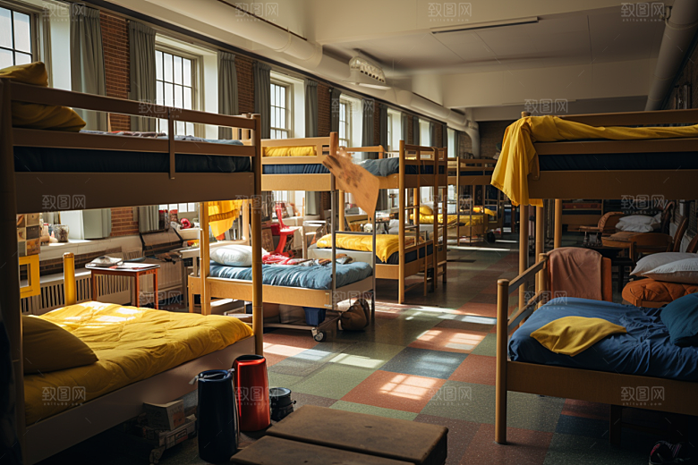 学校宿舍温馨校舍摄影图