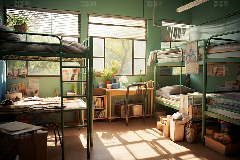 学校宿舍高中住校摄影图