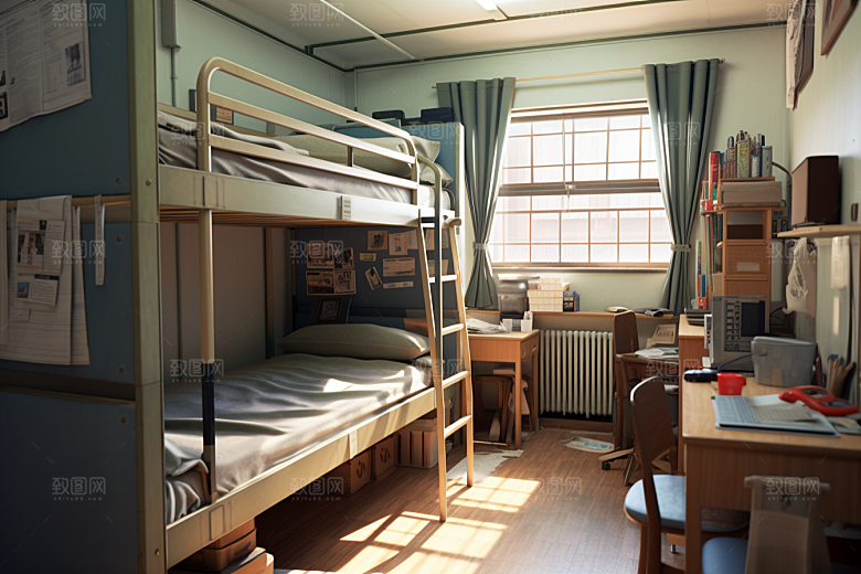 学校宿舍校舍住校摄影图