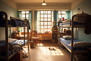 学校宿舍学校生活校舍摄影图