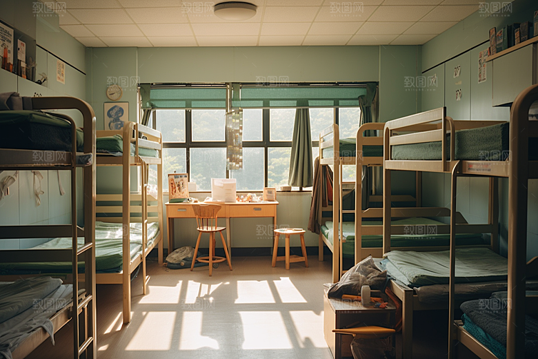 学校宿舍大气校舍摄影图