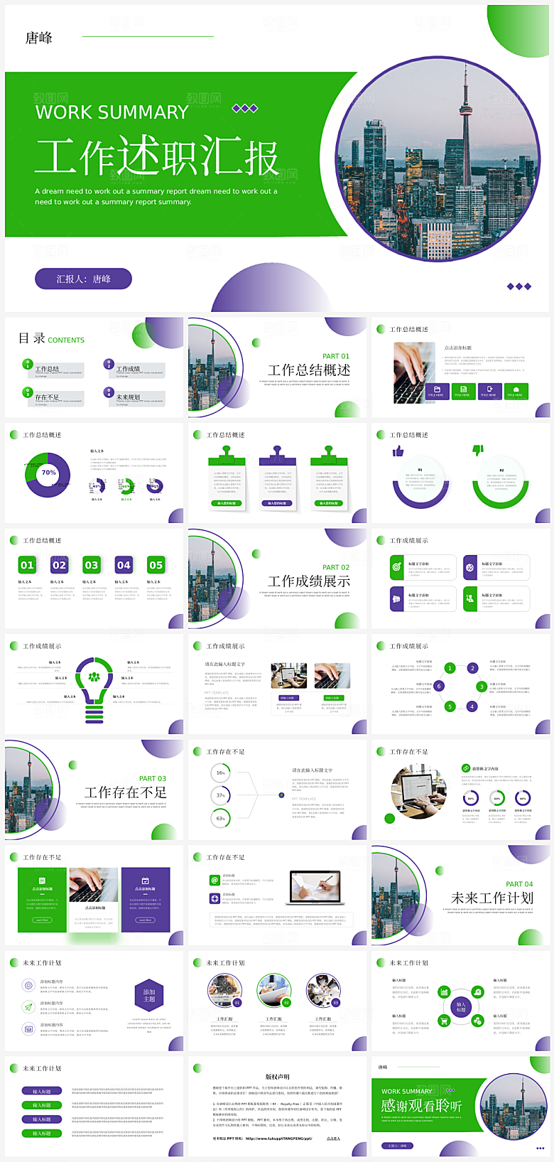 个人述职汇报报告PPT