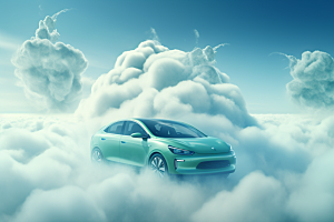 新能源汽车低碳减排素材