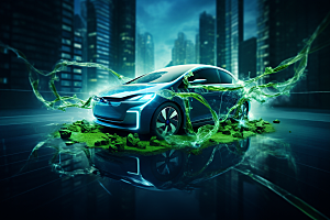新能源汽车低碳节能素材
