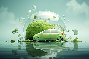新能源汽车电车环保素材
