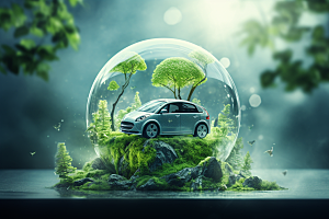 新能源汽车节能可持续发展素材