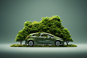 新能源汽车绿色出行减排素材