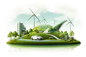 新能源汽车元素环保素材