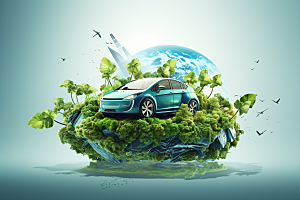新能源汽车高清减排素材