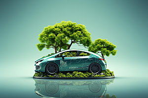 新能源汽车高清可持续发展素材